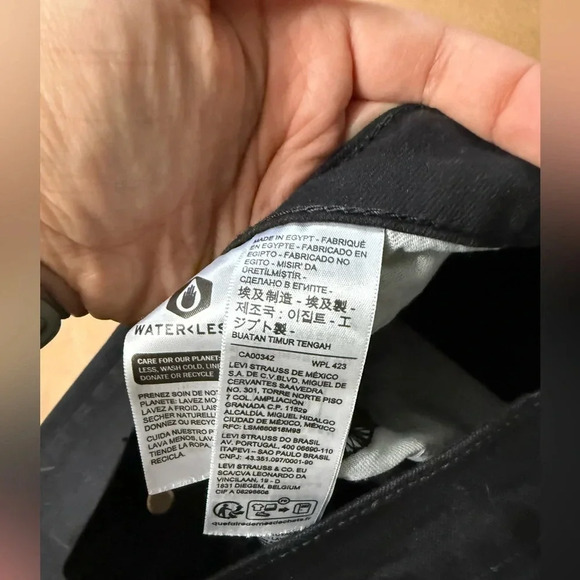 Levi’s 512 Black Men’s Jeans Size 32 x 32 - Picture 5 of 8